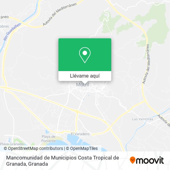 Mapa Mancomunidad de Municipios Costa Tropical de Granada