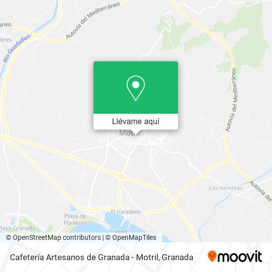 Mapa Cafetería Artesanos de Granada - Motril