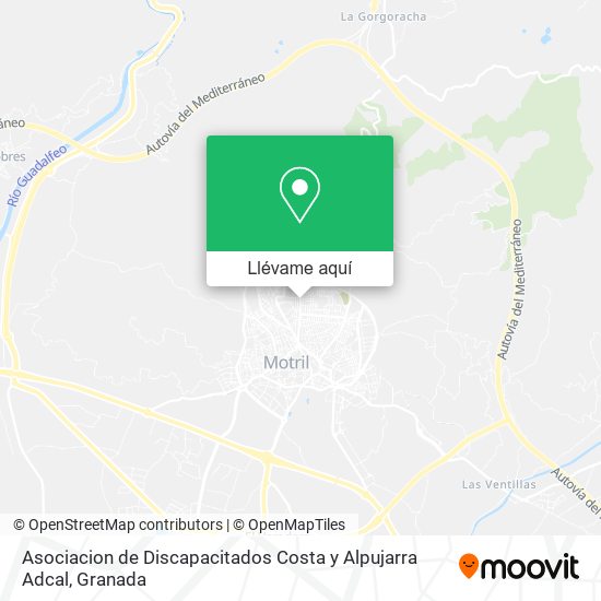 Mapa Asociacion de Discapacitados Costa y Alpujarra Adcal
