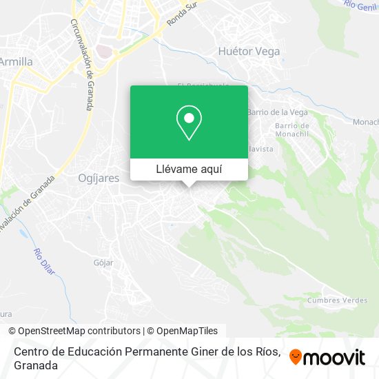 Mapa Centro de Educación Permanente Giner de los Ríos