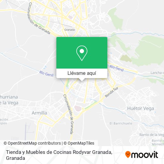 Mapa Tienda y Muebles de Cocinas Rodyvar Granada