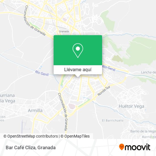 Mapa Bar Café Cliza