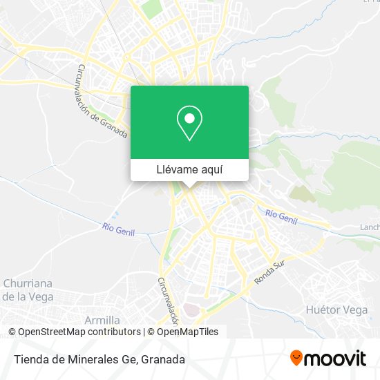 Mapa Tienda de Minerales Ge