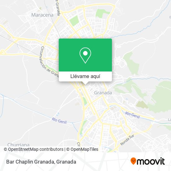 Mapa Bar Chaplin Granada