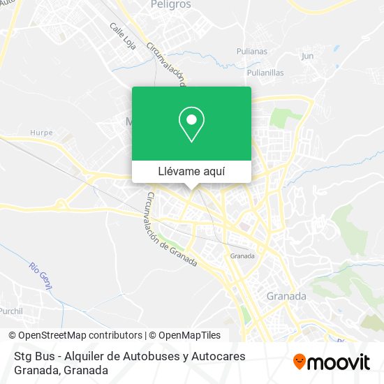 Mapa Stg Bus - Alquiler de Autobuses y Autocares Granada