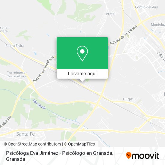 Mapa Psicóloga Eva Jiménez - Psicólogo en Granada