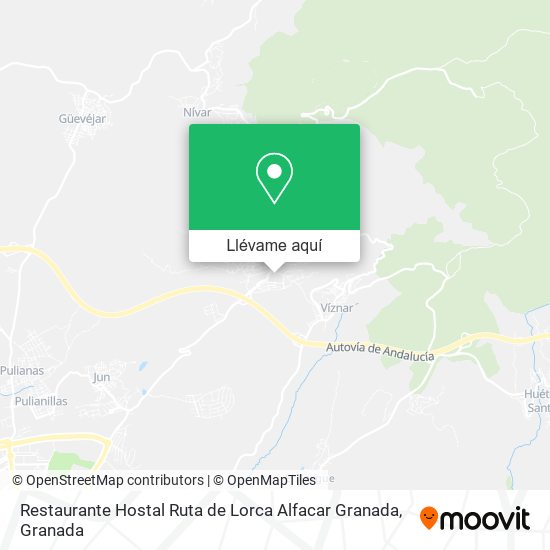 Mapa Restaurante Hostal Ruta de Lorca Alfacar Granada