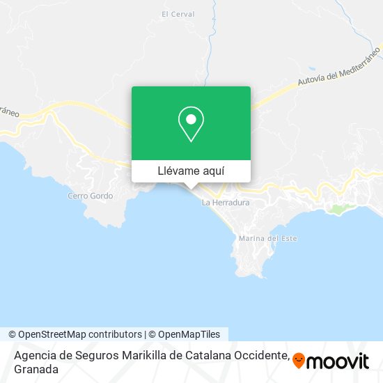 Mapa Agencia de Seguros Marikilla de Catalana Occidente