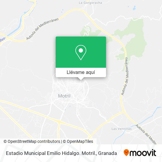 Mapa Estadio Municipal Emilio Hidalgo. Motril.