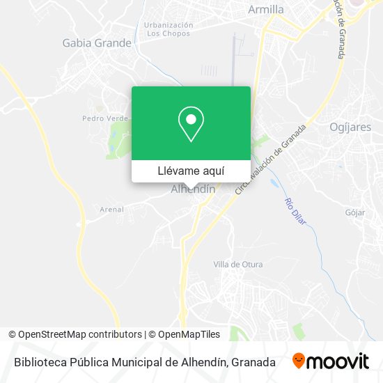Mapa Biblioteca Pública Municipal de Alhendín