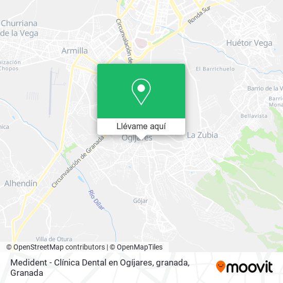 Mapa Medident - Clínica Dental en Ogíjares, granada