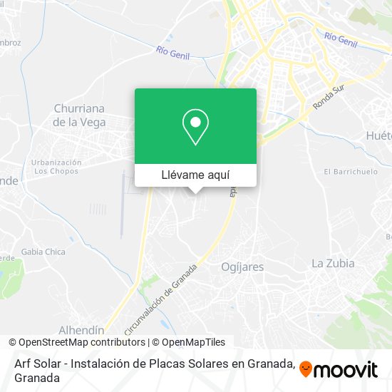 Mapa Arf Solar - Instalación de Placas Solares en Granada