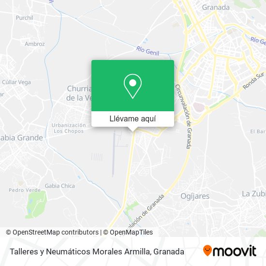 Mapa Talleres y Neumáticos Morales Armilla