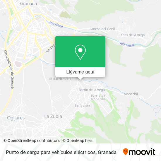 Mapa Punto de carga para vehículos eléctricos