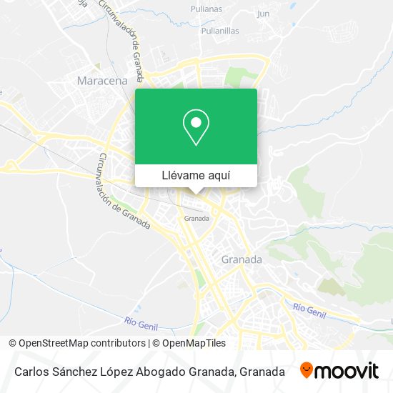 Mapa Carlos Sánchez López Abogado Granada