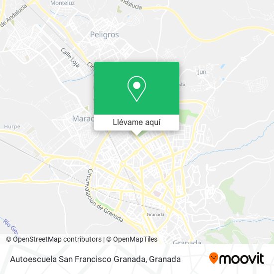 Mapa Autoescuela San Francisco Granada