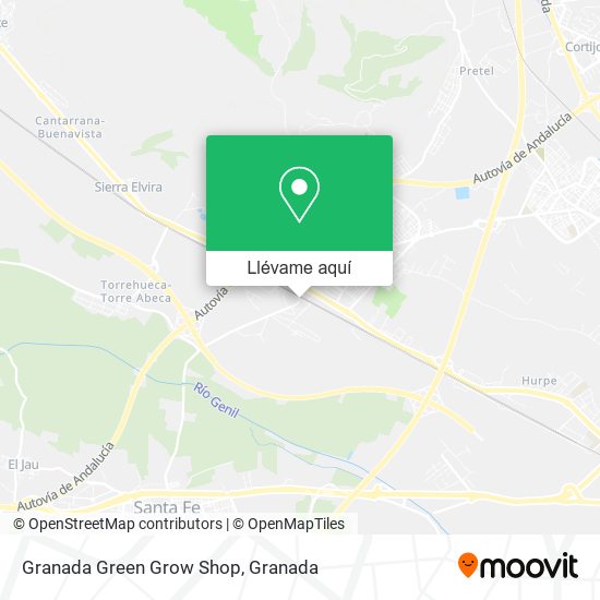 Mapa Granada Green Grow Shop
