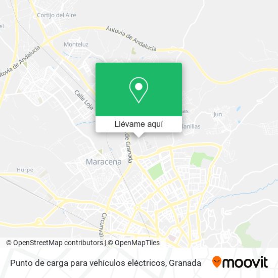 Mapa Punto de carga para vehículos eléctricos