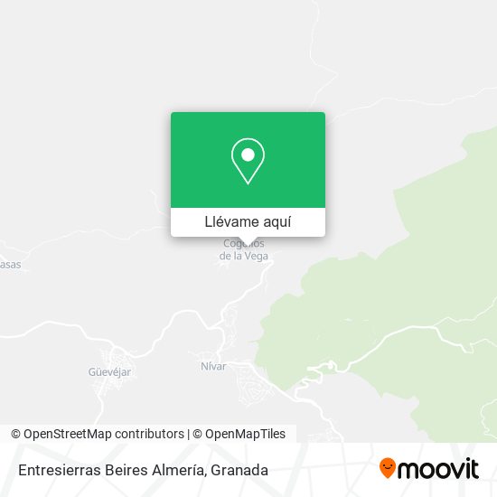 Mapa Entresierras Beires Almería
