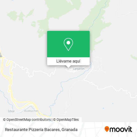 Mapa Restaurante Pizzería Bacares