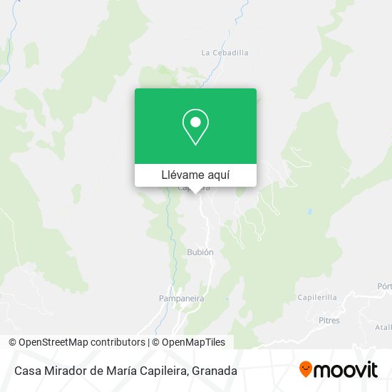Mapa Casa Mirador de María Capileira