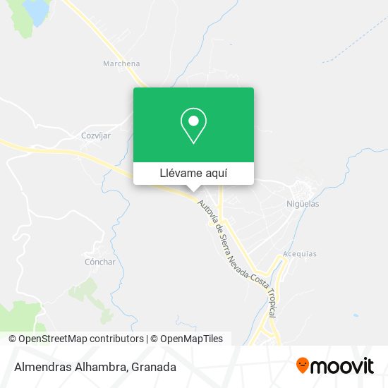 Mapa Almendras Alhambra