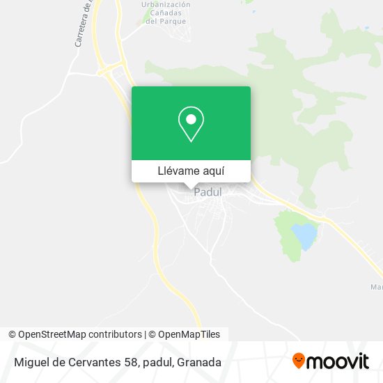 Mapa Miguel de Cervantes 58, padul