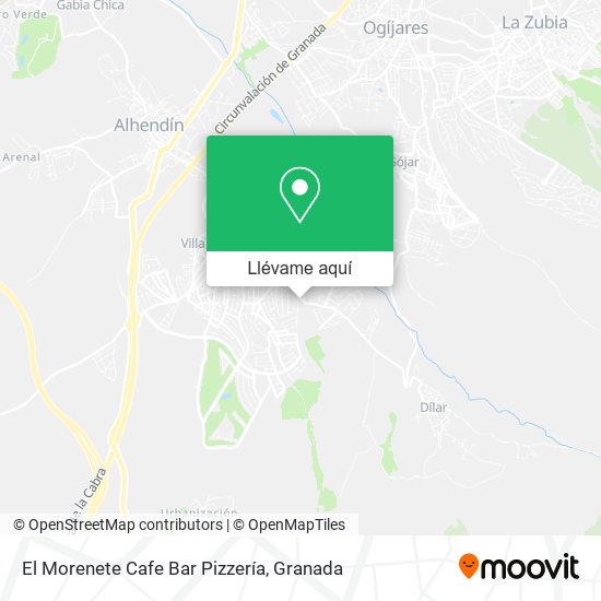 Mapa El Morenete Cafe Bar Pizzería