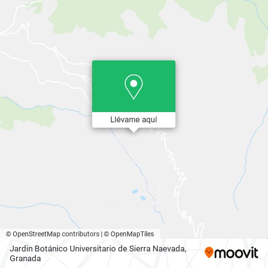 Mapa Jardin Botánico Universitario de Sierra Naevada