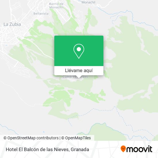Mapa Hotel El Balcón de las Nieves