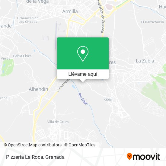 Mapa Pizzería La Roca