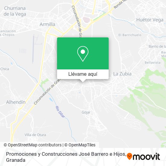 Mapa Promociones y Construcciones José Barrero e Hijos