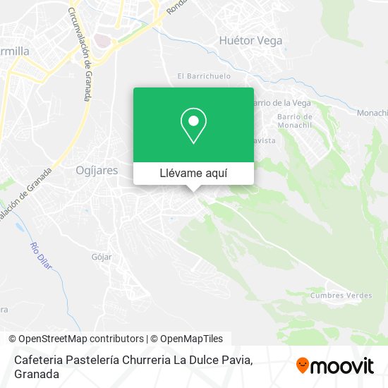 Mapa Cafeteria Pastelería Churreria La Dulce Pavia