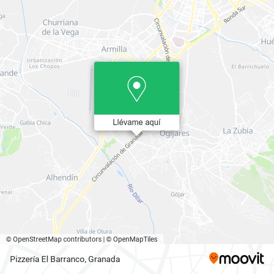 Mapa Pizzería El Barranco