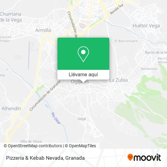 Mapa Pizzería & Kebab Nevada