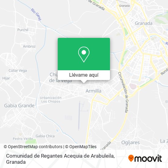 Mapa Comunidad de Regantes Acequia de Arabuleila