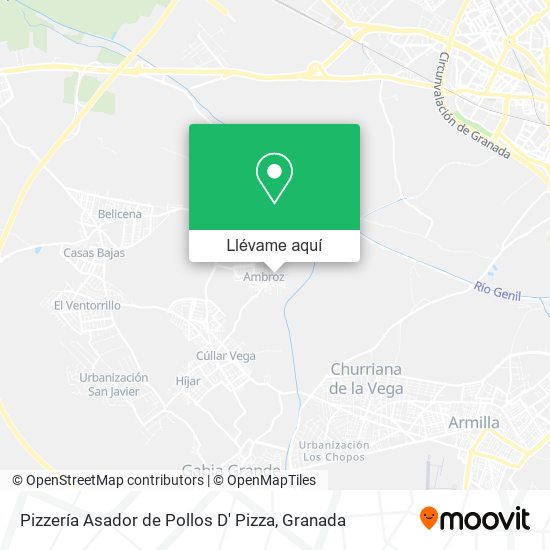 Mapa Pizzería Asador de Pollos D' Pizza