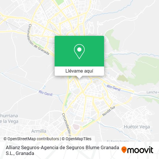 Mapa Allianz Seguros-Agencia de Seguros Blume Granada S.L.