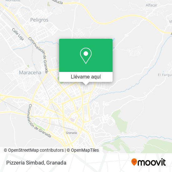 Mapa Pizzería Simbad