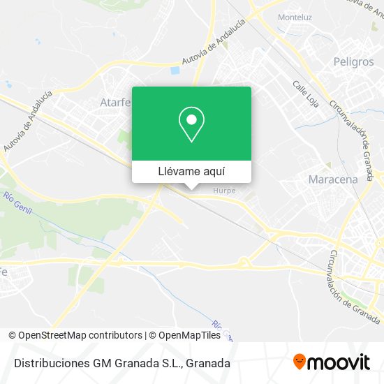 Mapa Distribuciones GM Granada S.L.