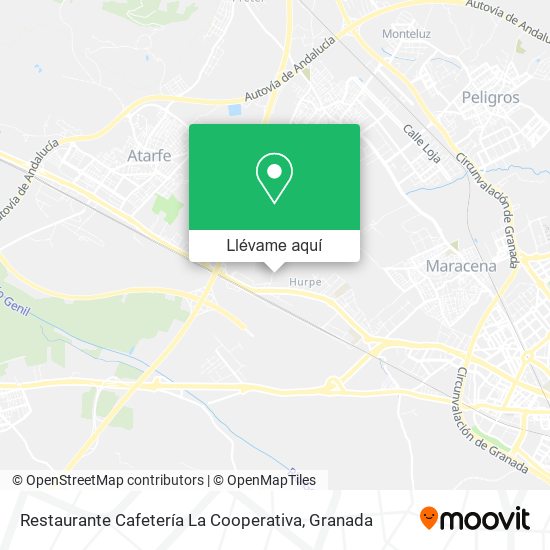 Mapa Restaurante Cafetería La Cooperativa