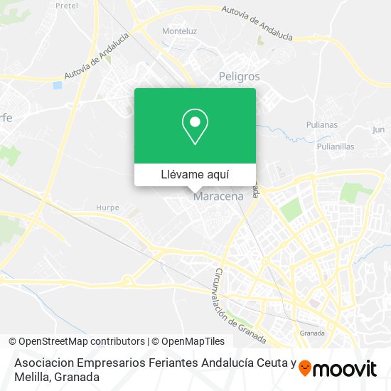 Mapa Asociacion Empresarios Feriantes Andalucía Ceuta y Melilla