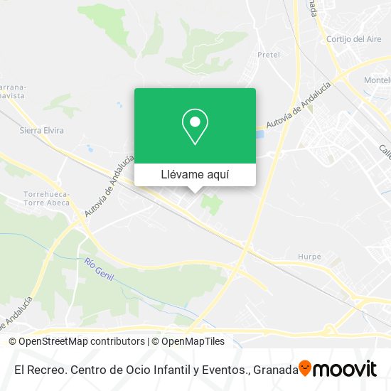 Mapa El Recreo. Centro de Ocio Infantil y Eventos.