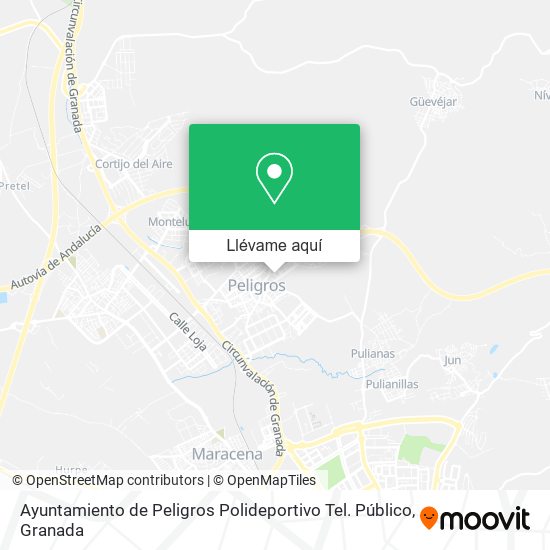 Mapa Ayuntamiento de Peligros Polideportivo Tel. Público