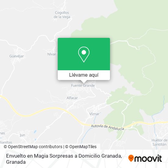 Mapa Envuelto en Magia Sorpresas a Domicilio Granada