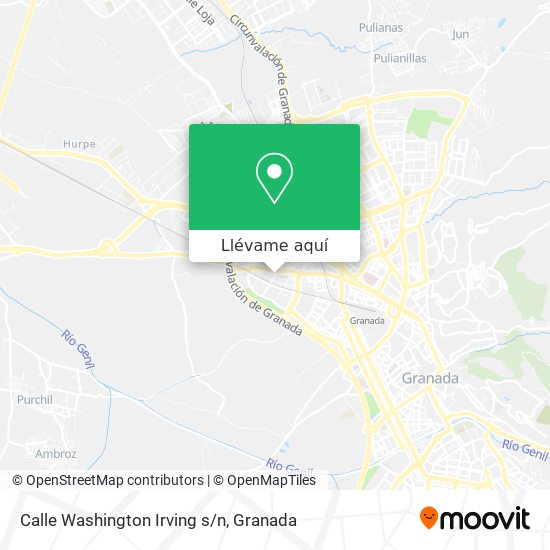 Mapa Calle Washington Irving s/n