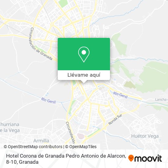 Mapa Hotel Corona de Granada Pedro Antonio de Alarcon, 8-10