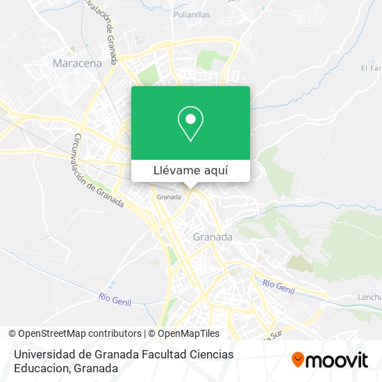 Mapa Universidad de Granada Facultad Ciencias Educacion