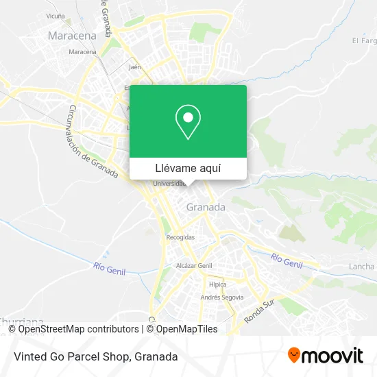 Mapa Vinted Go Parcel Shop