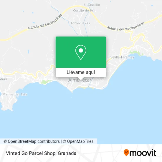 Mapa Vinted Go Parcel Shop